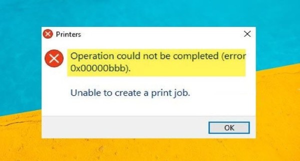 Как исправить ошибку 0x00000bbb «Не удалось создать задание печати» Как исправить ошибку 0x00000bbb «Не удалось создать задание печати»