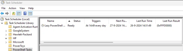Как избавиться от ошибки 0xFFFD0000 в Планировщике заданий Как избавиться от ошибки 0xFFFD0000 в Планировщике заданий