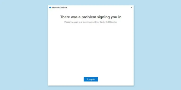 Как исправить ошибку 0x8004e4be в OneDrive Как исправить ошибку 0x8004e4be в OneDrive
