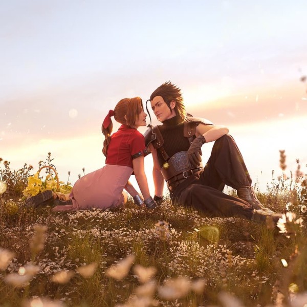 Невероятный косплей Аэрис и Зака из Final Fantasy VII Невероятный косплей Аэрис и Зака из Final Fantasy VII