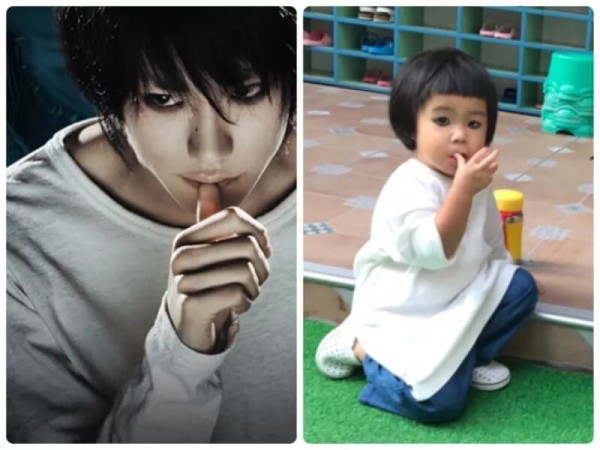 У ребенка получился косплей по аниме Тетрадь смерти У ребенка получился косплей по аниме Тетрадь смерти