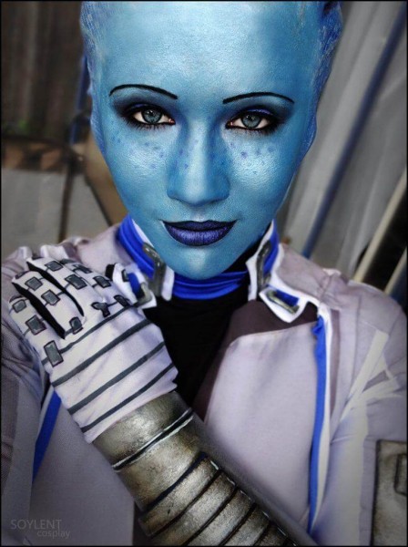 Косплей гуманоида Азари из Mass Effect Косплей гуманоида Азари из Mass Effect