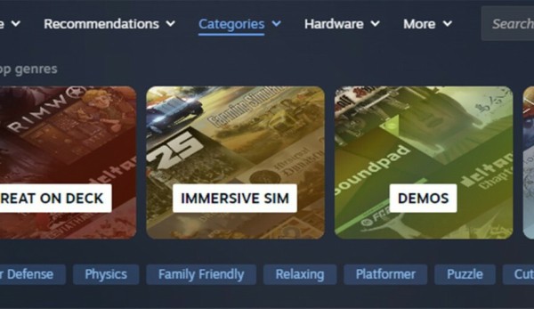 Steam тестирует новое меню магазина Steam тестирует новое меню магазина