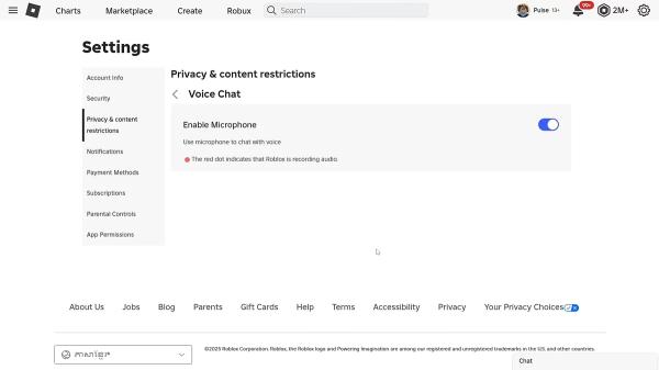 Как настроить войс чат (голосовой чат) в Roblox в 2025 году
Как настроить войс чат (голосовой чат) в Roblox в 2025 году